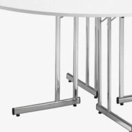 fällbart runt bord vit