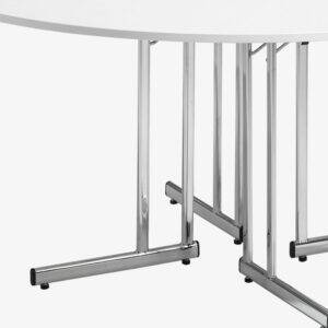 fällbart runt bord vit