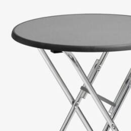 barbord svart krom stativ