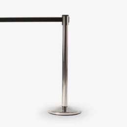 avspärrningsstolpe Köstolpe Royal Basic Rostfritt Svart band - Rostfritt stål