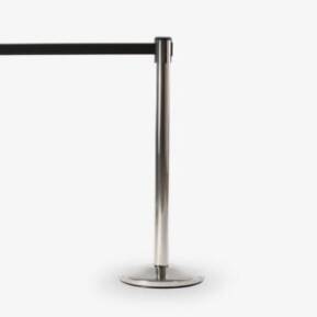 avspärrningsstolpe Köstolpe Royal Basic Rostfritt Svart band - Rostfritt stål