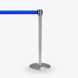 avspärrningsstolpe Köstolpe Royal rostfritt blått band