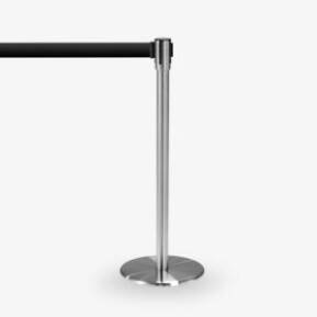 avspärrningsstolpe Köstolpe Royal Rostfritt Svart band - Ej stapelbar - Rep