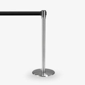 avspärrningsstolpe Köstolpe Royal Rostfritt Svart band - Ej stapelbar - Rep