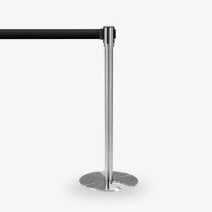 avspärrningsstolpe Köstolpe Royal rostfritt Svart band