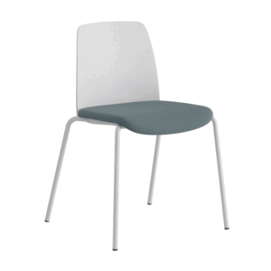 Stapelbar stol tygklädd sits och plastrygg - Choice