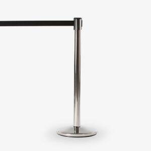 avspärrningsstolpe Köstolpe Royal Basic Rostfritt Svart band - Rostfritt stål