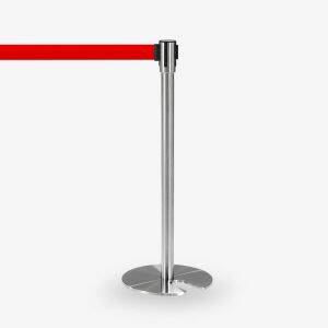 avspärrningsstolpe Köstolpe Royal rostfritt rött band