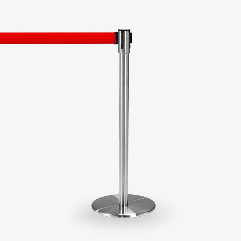 avspärrningsstolpe Köstolpe Royal Rostfritt Rött band - Ej stapelbar - möbel