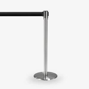 avspärrningsstolpe Köstolpe Royal Rostfritt Svart band - Ej stapelbar - Rep