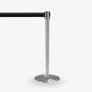 avspärrningsstolpe Köstolpe Royal rostfritt Svart band