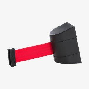 Väggkassett Plast - Svart platsskal, rött band - Band