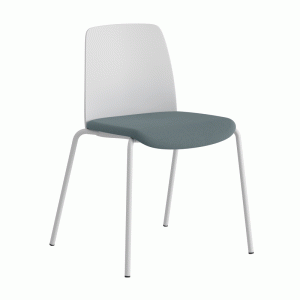 Stapelbar stol tygklädd sits och plastrygg - Choice