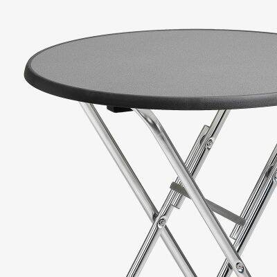 barbord svart krom stativ