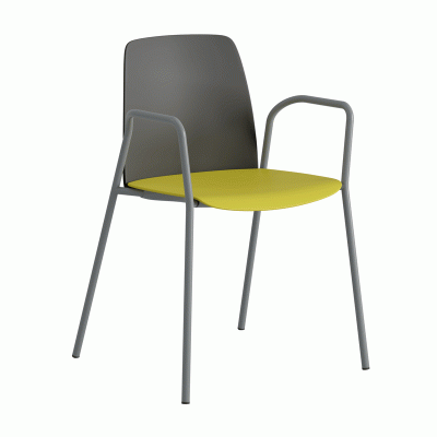 Stapelbar stol i plast med armstöd - Choice