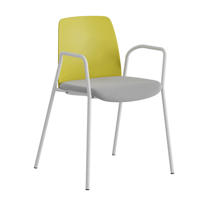 Stol med armstöd, tygsits och plastrygg - Choice - Bild 1