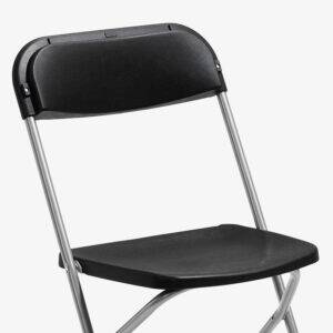 fällbar svart klappstol konferensstol smart plast utomhusbruk