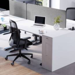 Bordsskärm kortsida grå - Silencio Premium