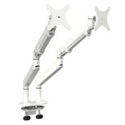 Vit Monitorarm - 2 skärmar