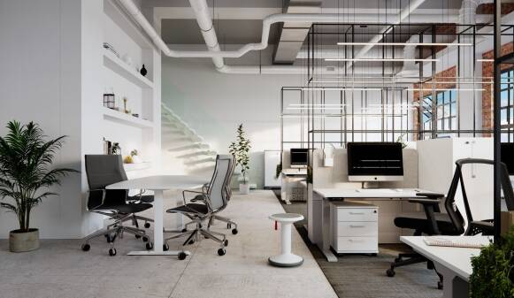 kontor med banquet möbler