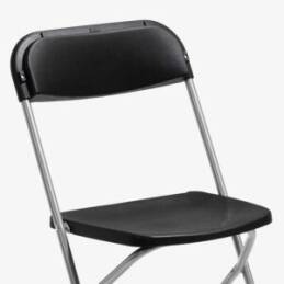 fällbar svart klappstol konferensstol smart plast utomhusbruk