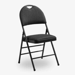 fällbar klappstol konferensstol toronto svart tygsits