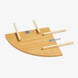 Rundade hörnskivor till konferensbord