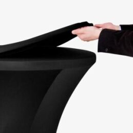 Svart vit stretchtoppar ståbord