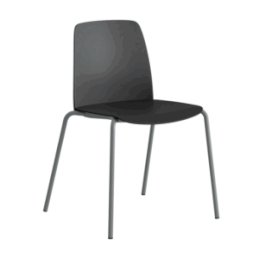 Stapelbar stol med sits och rygg i plast - Choice