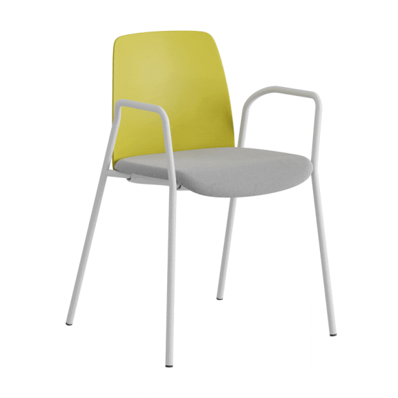 Stol med armstöd, tygsits och plastrygg - Choice - Bild 1