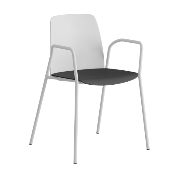Stapelbar stol i plast med armstöd - Choice - Bild 1